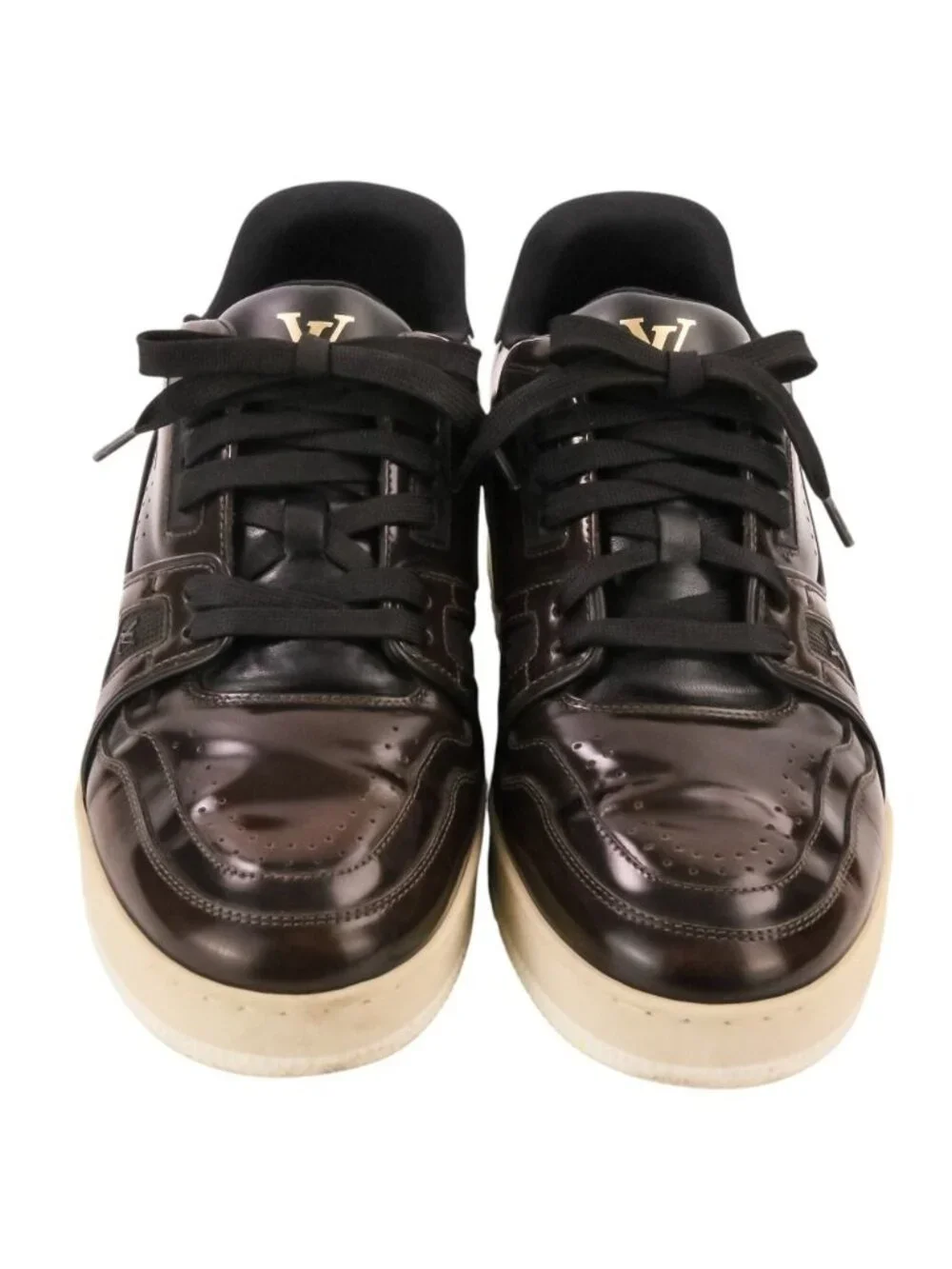 Louis Vuitton LV Trainer Leather Low Cut Sneakers Brown 6.5